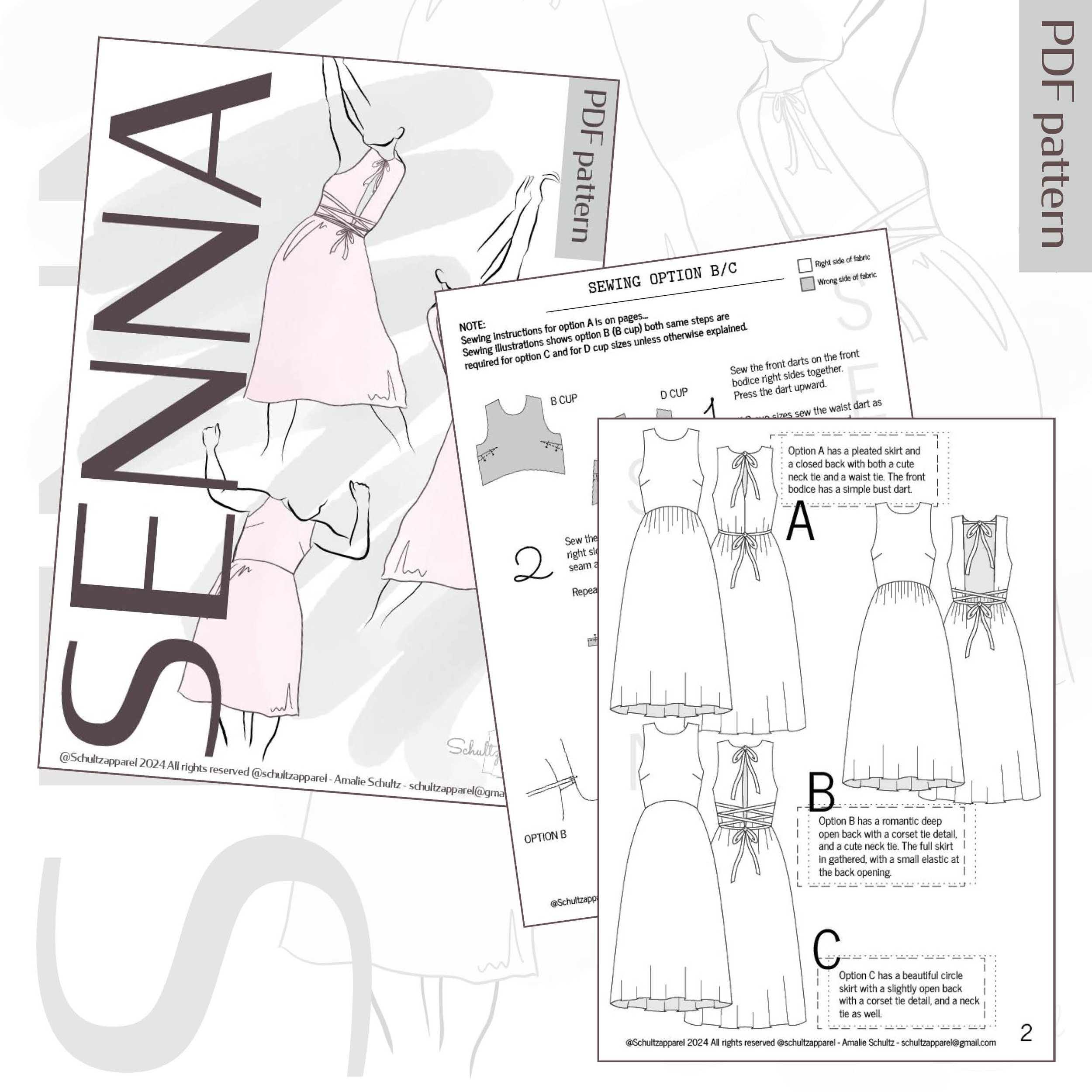The Senna Pattern - Digital Pattern (B and D size range